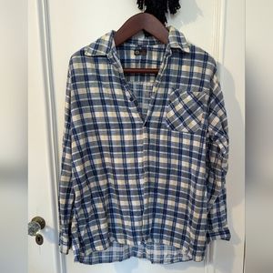 Vintage Blue Flannel Shirt